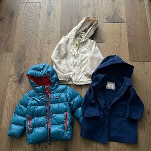 Bundle of 3 toddler boys jackets/coats 2-3 yr old! Patagonia, Zara, Bluedog